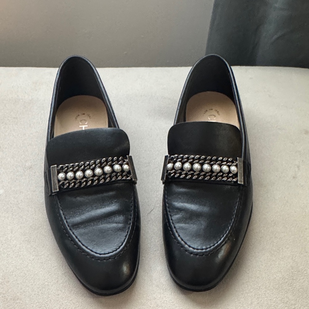 Chanel Black Loafers with Pearl Detail 2017 Karl Lagerfeld